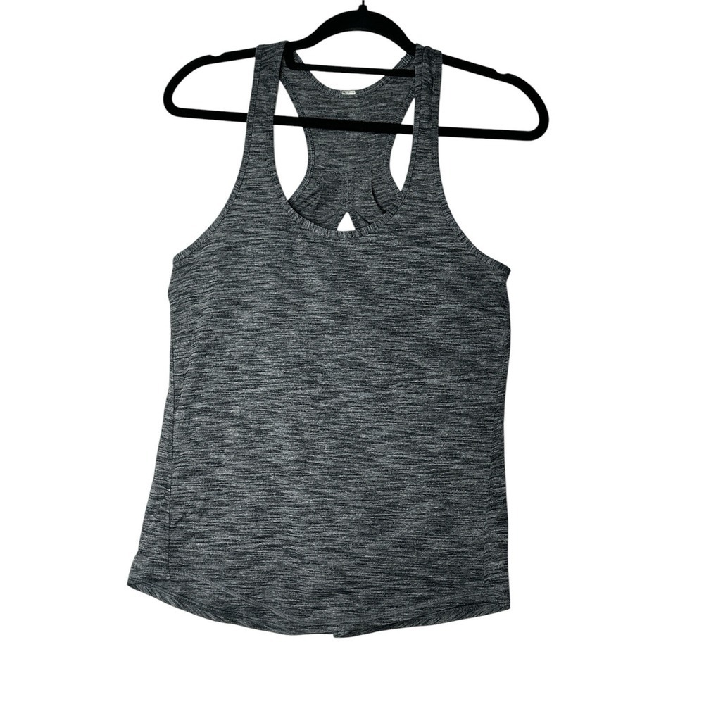 Lululemon Tank Top Womens Dark Gray Scoop Neck Racerback Active Size‎ 6 Workout